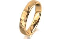 Ring 14 Karat Gelbgold 4.0 mm diamantmatt