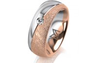 Ring 18 Karat Rotgold/950 Platin 7.0 mm kreismatt 1...