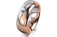 Ring 18 Karat Rotgold/950 Platin 7.0 mm poliert 1...