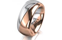 Ring 18 Karat Rotgold/950 Platin 8.0 mm poliert