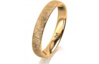 Ring 18 Karat Gelbgold 3.5 mm kristallmatt