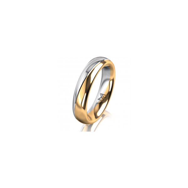 Ring 18 Karat Gelbgold/950 Platin 4.5 mm poliert