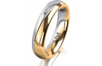 Ring 18 Karat Gelbgold/950 Platin 4.5 mm poliert