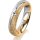Ring 18 Karat Gelbgold/950 Platin 4.5 mm kristallmatt 1 Brillant G vs 0,025ct
