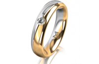 Ring 18 Karat Gelbgold/950 Platin 4.5 mm poliert 1...