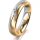 Ring 18 Karat Gelbgold/950 Platin 4.5 mm l&auml;ngsmatt 4 Brillanten G vs Gesamt 0,025ct