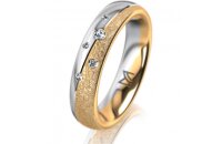 Ring 18 Karat Gelbgold/950 Platin 4.5 mm kreismatt 5...