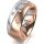 Ring 18 Karat Rotgold/950 Platin 8.0 mm l&auml;ngsmatt 5 Brillanten G vs Gesamt 0,115ct