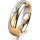 Ring 18 Karat Gelbgold/950 Platin 5.0 mm poliert 1 Brillant G vs 0,025ct
