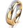 Ring 18 Karat Gelbgold/950 Platin 5.0 mm poliert 1 Brillant G vs 0,065ct