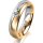 Ring 18 Karat Gelbgold/950 Platin 5.0 mm längsmatt 1 Brillant G vs 0,065ct