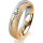 Ring 18 Karat Gelbgold/950 Platin 5.0 mm kreismatt 1 Brillant G vs 0,065ct