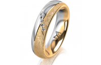 Ring 18 Karat Gelbgold/950 Platin 5.0 mm kreismatt 5...