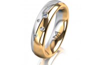 Ring 18 Karat Gelbgold/950 Platin 5.0 mm poliert 5...