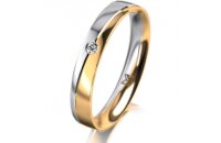 Ring 18 Karat Gelbgold/950 Platin 3.5 mm poliert 1...