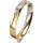 Ring 18 Karat Gelbgold/950 Platin 3.5 mm poliert 1 Brillant G vs 0,025ct