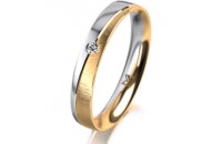 Ring 18 Karat Gelbgold/950 Platin 3.5 mm sandmatt 1...