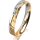 Ring 18 Karat Gelbgold/950 Platin 3.5 mm diamantmatt 1 Brillant G vs 0,025ct