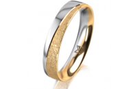 Ring 18 Karat Gelbgold/950 Platin 4.0 mm kreismatt
