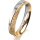 Ring 18 Karat Gelbgold/950 Platin 4.0 mm kristallmatt