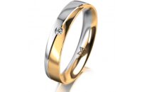 Ring 18 Karat Gelbgold/950 Platin 4.0 mm poliert 1...