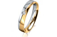 Ring 18 Karat Gelbgold/950 Platin 4.0 mm poliert 1...