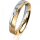 Ring 18 Karat Gelbgold/950 Platin 4.0 mm längsmatt 1 Brillant G vs 0,050ct