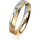 Ring 18 Karat Gelbgold/950 Platin 4.0 mm l&auml;ngsmatt 1 Brillant G vs 0,050ct