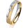 Ring 18 Karat Gelbgold/950 Platin 4.0 mm kreismatt 1 Brillant G vs 0,050ct