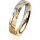 Ring 18 Karat Gelbgold/950 Platin 4.0 mm diamantmatt 1 Brillant G vs 0,050ct