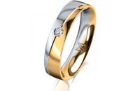Ring 18 Karat Gelbgold/950 Platin 4.5 mm poliert 1...