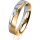 Ring 18 Karat Gelbgold/950 Platin 4.5 mm l&auml;ngsmatt 1 Brillant G vs 0,050ct