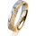 Ring 18 Karat Gelbgold/950 Platin 4.5 mm kristallmatt 1 Brillant G vs 0,050ct