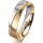 Ring 18 Karat Gelbgold/950 Platin 5.0 mm längsmatt