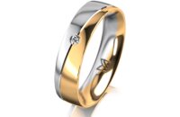 Ring 18 Karat Gelbgold/950 Platin 5.0 mm poliert 1...