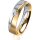 Ring 18 Karat Gelbgold/950 Platin 5.0 mm l&auml;ngsmatt 1 Brillant G vs 0,050ct