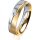 Ring 18 Karat Gelbgold/950 Platin 5.0 mm sandmatt 1 Brillant G vs 0,050ct