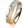 Ring 18 Karat Gelbgold/950 Platin 5.0 mm kreismatt 1 Brillant G vs 0,050ct
