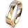 Ring 18 Karat Gelbgold/950 Platin 5.0 mm poliert 5 Brillanten G vs Gesamt 0,035ct