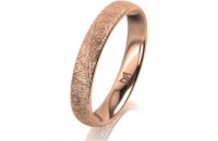 Ring 18 Karat Rotgold 3.5 mm kristallmatt
