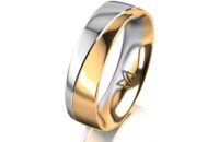 Ring 18 Karat Gelbgold/950 Platin 5.5 mm poliert