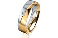 Ring 18 Karat Gelbgold/950 Platin 5.5 mm poliert 1...