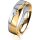 Ring 18 Karat Gelbgold/950 Platin 5.5 mm poliert 1 Brillant G vs 0,050ct
