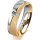 Ring 18 Karat Gelbgold/950 Platin 5.5 mm kreismatt 1 Brillant G vs 0,090ct