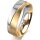 Ring 18 Karat Gelbgold/950 Platin 6.0 mm sandmatt