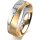 Ring 18 Karat Gelbgold/950 Platin 6.0 mm sandmatt 1 Brillant G vs 0,025ct