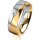 Ring 18 Karat Gelbgold/950 Platin 6.0 mm poliert 1 Brillant G vs 0,050ct
