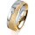 Ring 18 Karat Gelbgold/950 Platin 6.0 mm kreismatt 1 Brillant G vs 0,050ct