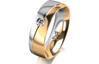 Ring 18 Karat Gelbgold/950 Platin 6.0 mm poliert 1...