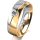 Ring 18 Karat Gelbgold/950 Platin 6.0 mm poliert 1 Brillant G vs 0,090ct
